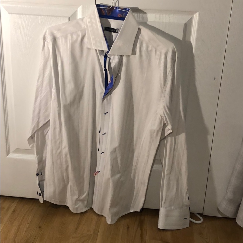 Bespoke White Shirt with Paisley Detail